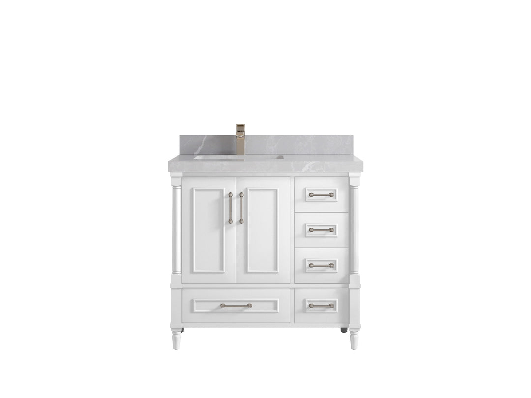 Aberdeen 36 in. W x 22 in. D Left Offset Sink Bathroom Vanity