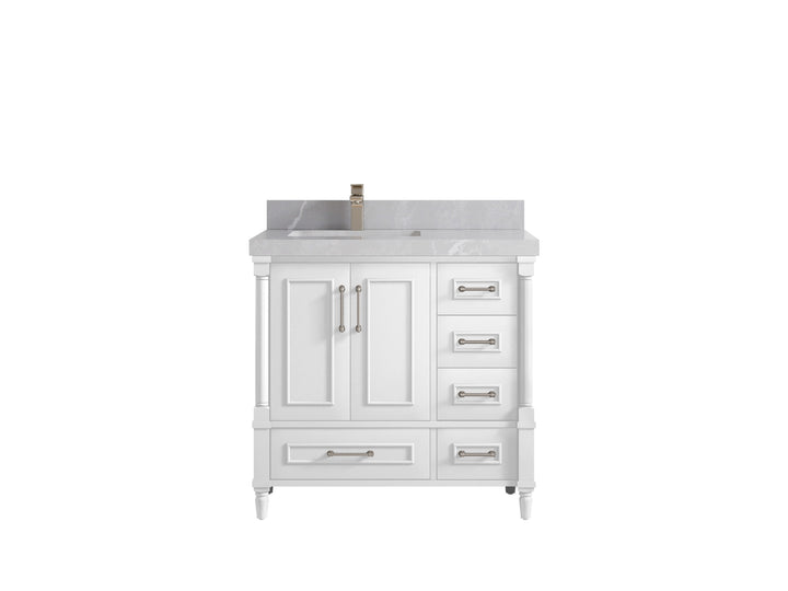 Aberdeen 36 in. W x 22 in. D Left Offset Sink Bathroom Vanity - photo 30