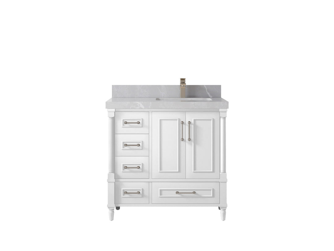 Aberdeen 36 in. W x 22 in. D Right Offset Sink Bathroom Vanity