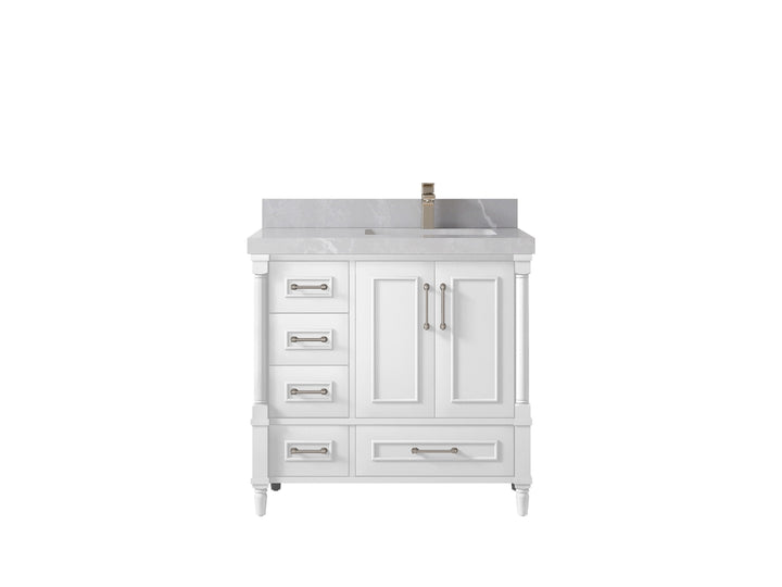 Aberdeen 36 in. W x 22 in. D Right Offset Sink Bathroom Vanity - photo 30