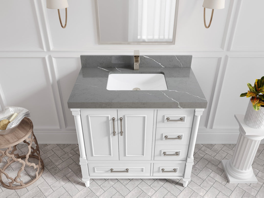 Aberdeen 36 in. W x 22 in. D Center Sink Bathroom Vanity