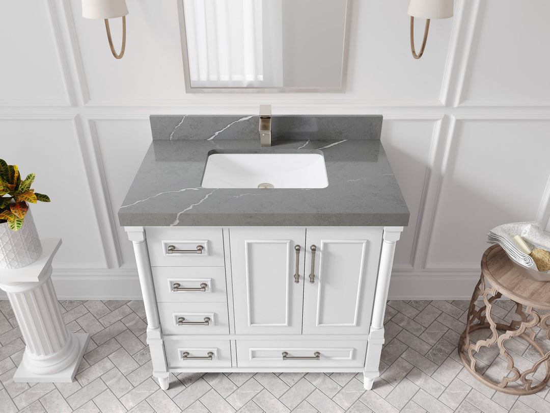 Aberdeen 36 in. W x 22 in. D Center Sink Bathroom vanity