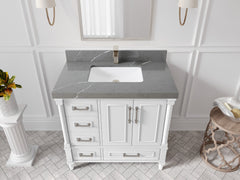 Aberdeen 36 in. W x 22 in. D Center Sink Bathroom Vanity - photo 31