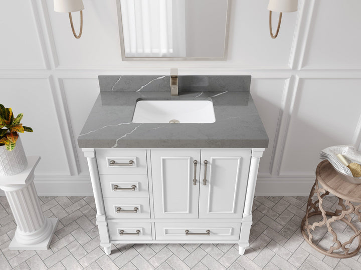 Aberdeen 36 in. W x 22 in. D Center Sink Bathroom vanity - photo 31