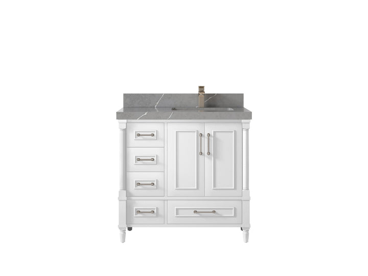 Aberdeen 36 in. W x 22 in. D Right Offset Sink Bathroom Vanity - photo 32