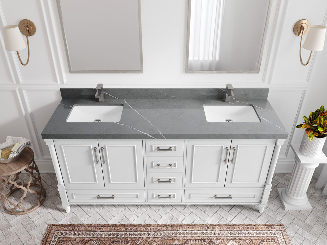 Aberdeen 72 in. W x 22 in. D Double Sink Bathroom Vanity