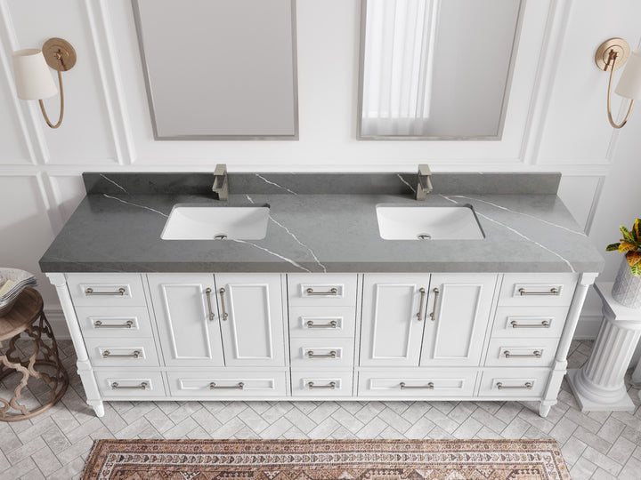 Aberdeen 84 in. W x 22 in. D Double Sink Bathroom Vanity - photo 32