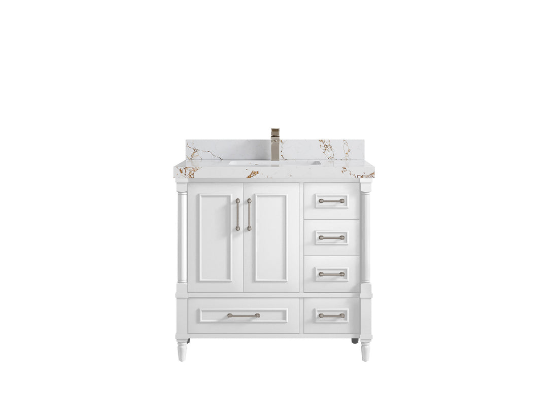 Aberdeen 36 in. W x 22 in. D Center Sink Bathroom Vanity