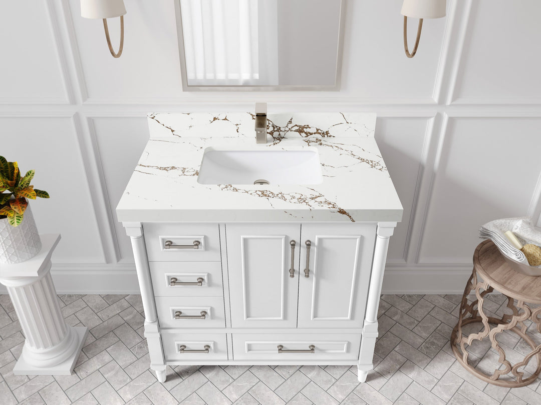 Aberdeen 36 in. W x 22 in. D Center Sink Bathroom vanity