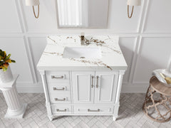Aberdeen 36 in. W x 22 in. D Center Sink Bathroom Vanity - photo 33