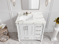 Aberdeen 36 in. W x 22 in. D Left Offset Sink Bathroom Vanity - photo 33