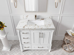 Aberdeen 36 in. W x 22 in. D Center Sink Bathroom Vanity - photo 35