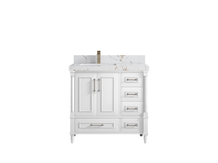Aberdeen 36 in. W x 22 in. D Left Offset Sink Bathroom Vanity - photo 36