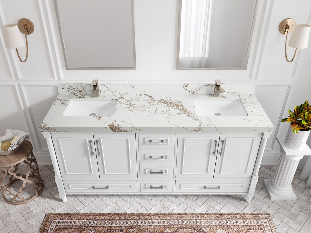 Aberdeen 72 in. W x 22 in. D Double Sink Bathroom Vanity
