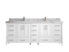 Aberdeen 84 in. W x 22 in. D Double Sink Bathroom Vanity - photo 37