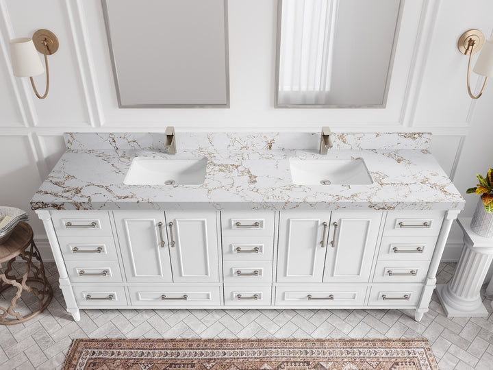 Aberdeen 84 in. W x 22 in. D Double Sink Bathroom Vanity - photo 36