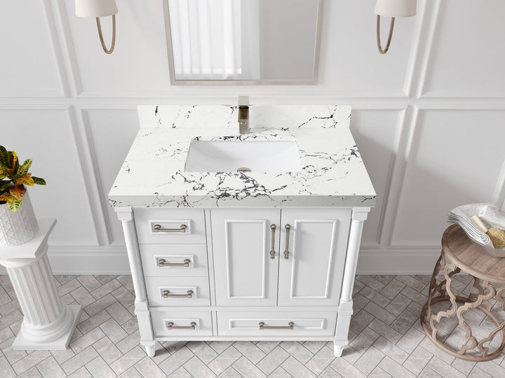 Aberdeen 36 in. W x 22 in. D Center Sink Bathroom vanity - photo 37