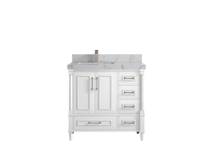 Aberdeen 36 in. W x 22 in. D Left Offset Sink Bathroom Vanity - photo 40