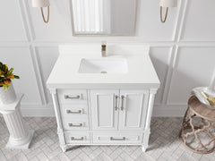Aberdeen 36 in. W x 22 in. D Center Sink Bathroom Vanity - photo 41