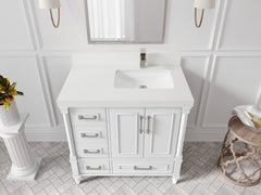 Aberdeen 36 in. W x 22 in. D Right Offset Sink Bathroom Vanity - photo 41