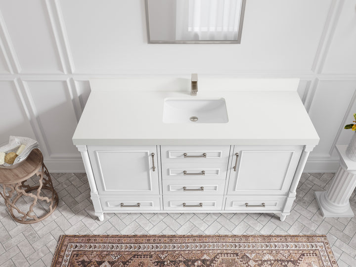 Aberdeen 60 in. W x 22 in. D Single Sink Bathroom Vanity - photo 40