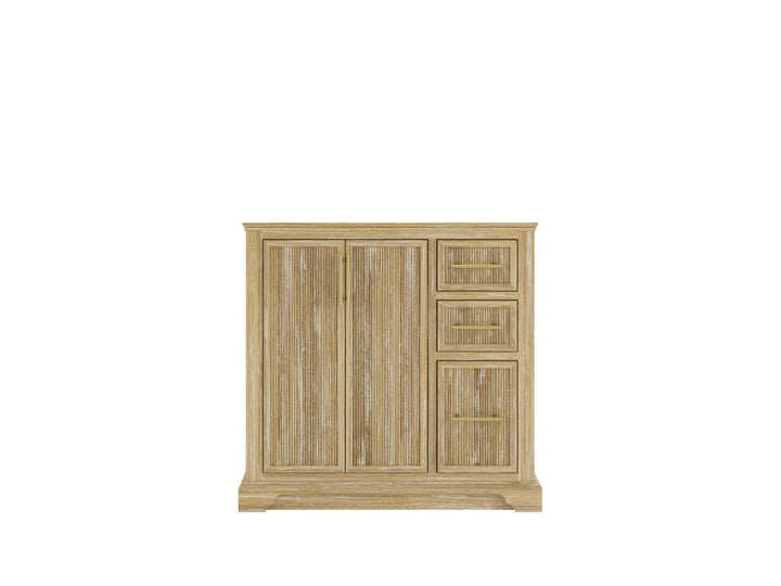 Alys Teak Wood 36 in. W x 22 in. D Left Offset Sink Bathroom Vanity - photo 6
