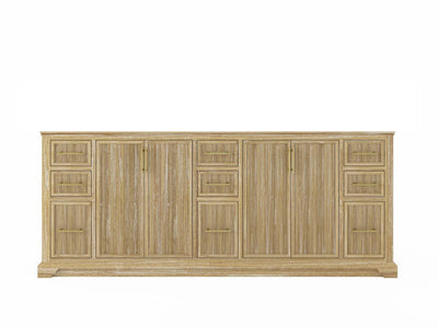 Alys Teak Wood 84 in. W x 22 in. D Double Sink Bathroom Vanity