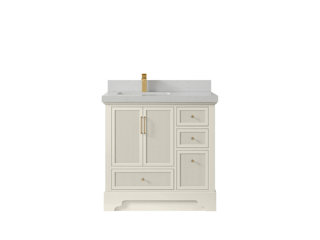 Alys 36 in. W x 22 in. D Left Offset Sink Bathroom Vanity
