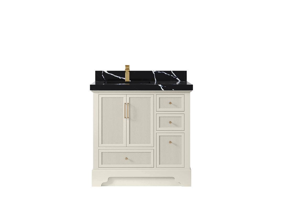 Alys 36 in. W x 22 in. D Left Offset Sink Bathroom Vanity