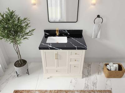 Alys 36 in. W x 22 in. D Left Offset Sink Bathroom Vanity