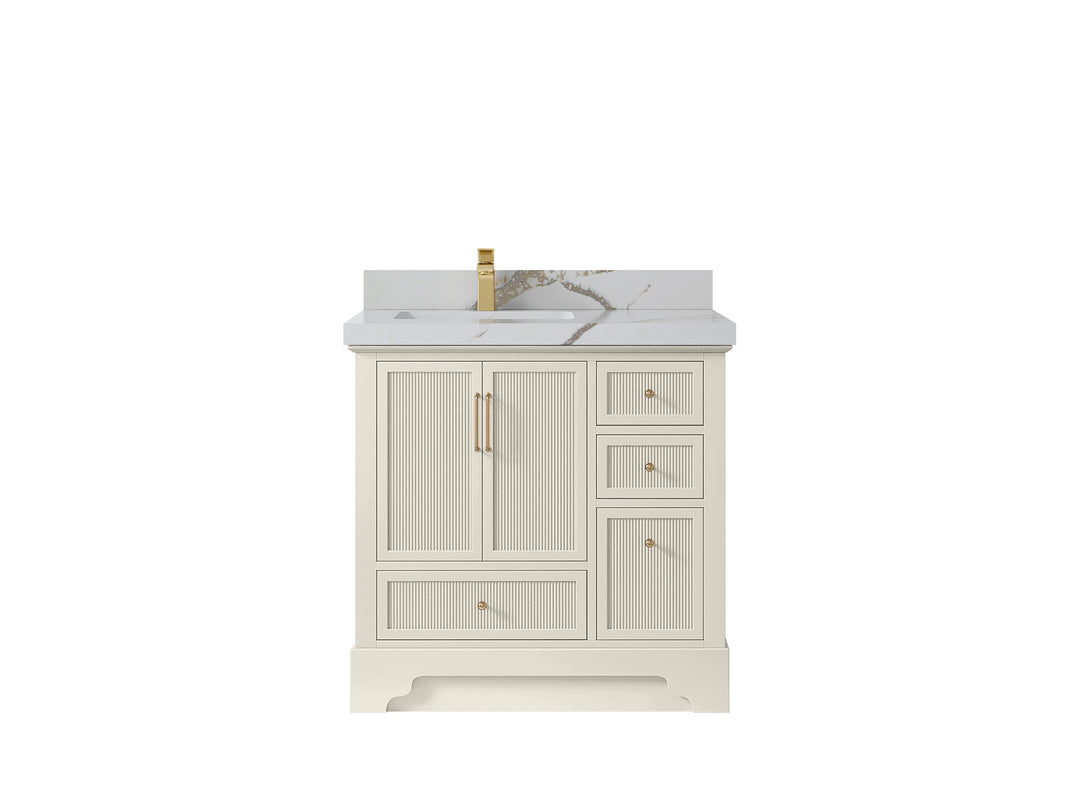 Alys 36 in. W x 22 in. D Left Offset Sink Bathroom Vanity
