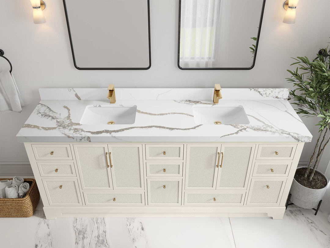 Alys 84 in. W x 22 in. D Double Sink Bathroom Vanity