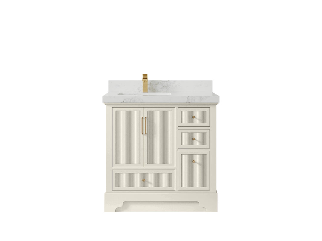 Alys 36 in. W x 22 in. D Left Offset Sink Bathroom Vanity