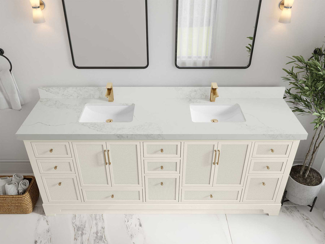 Alys 84 in. W x 22 in. D Double Sink Bathroom Vanity