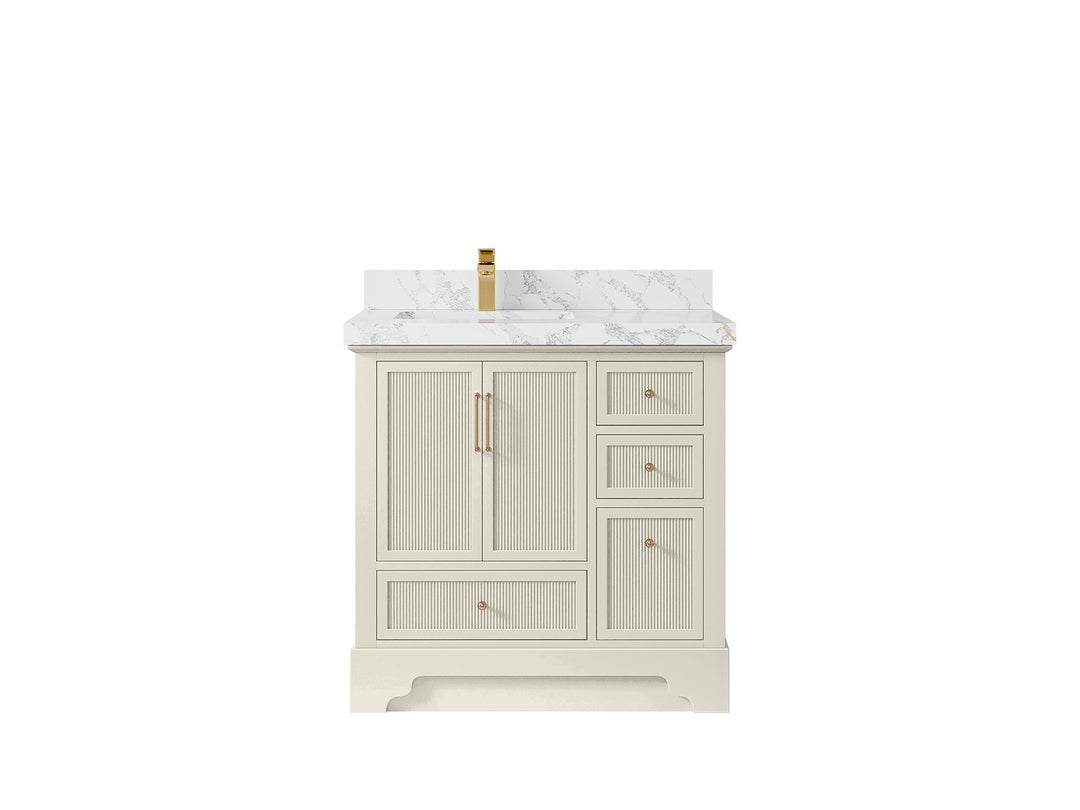 Alys 36 in. W x 22 in. D Left Offset Sink Bathroom Vanity