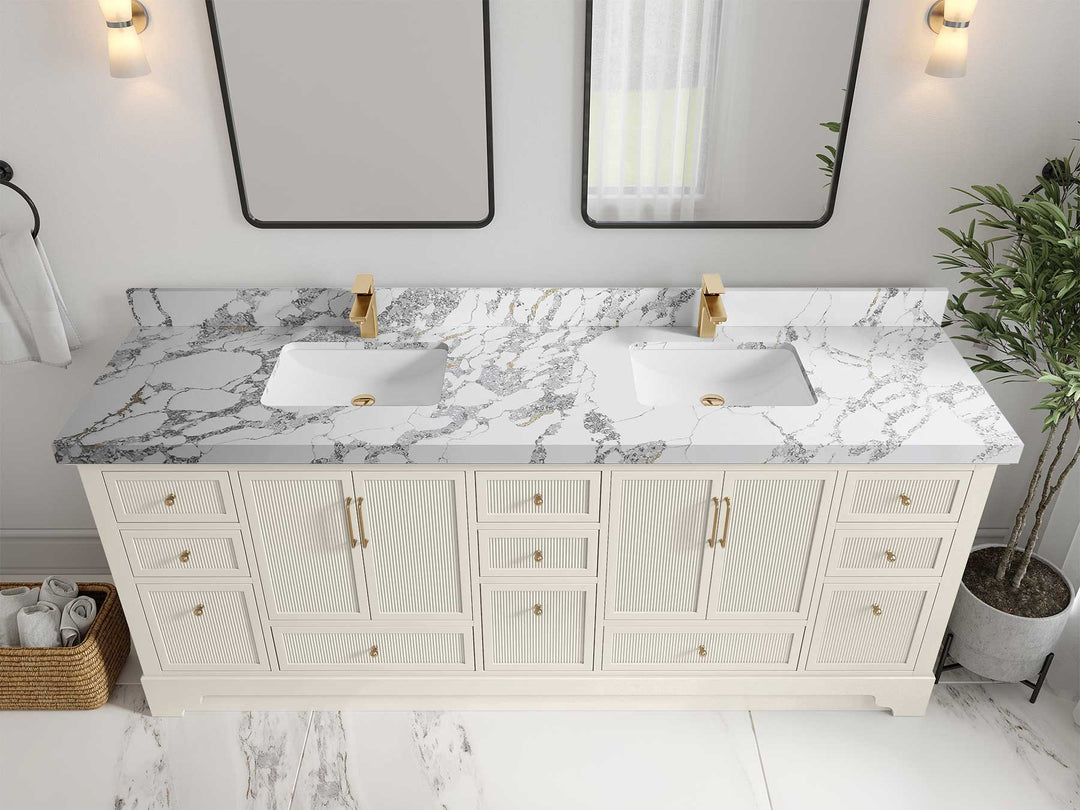 Alys 84 in. W x 22 in. D Double Sink Bathroom Vanity