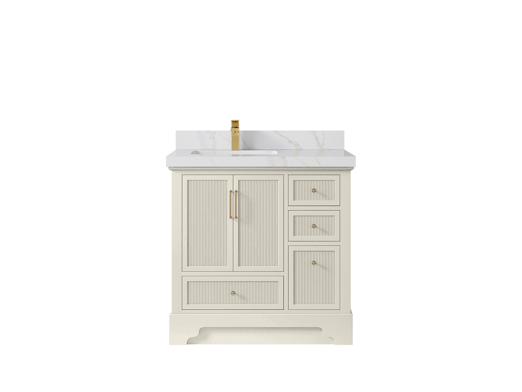Alys 36 in. W x 22 in. D Left Offset Sink Bathroom Vanity