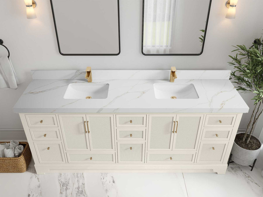 Alys 84 in. W x 22 in. D Double Sink Bathroom Vanity