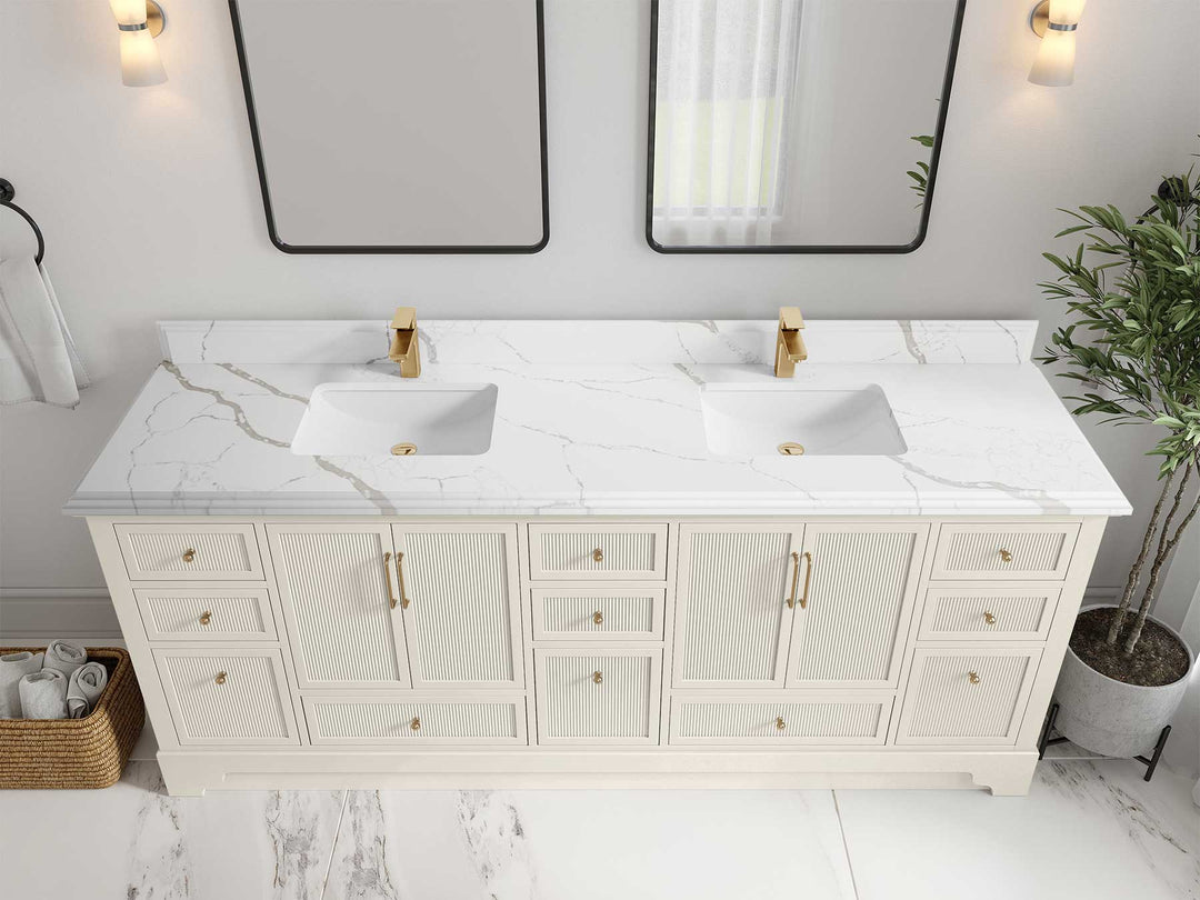 Alys 84 in. W x 22 in. D Double Sink Bathroom Vanity