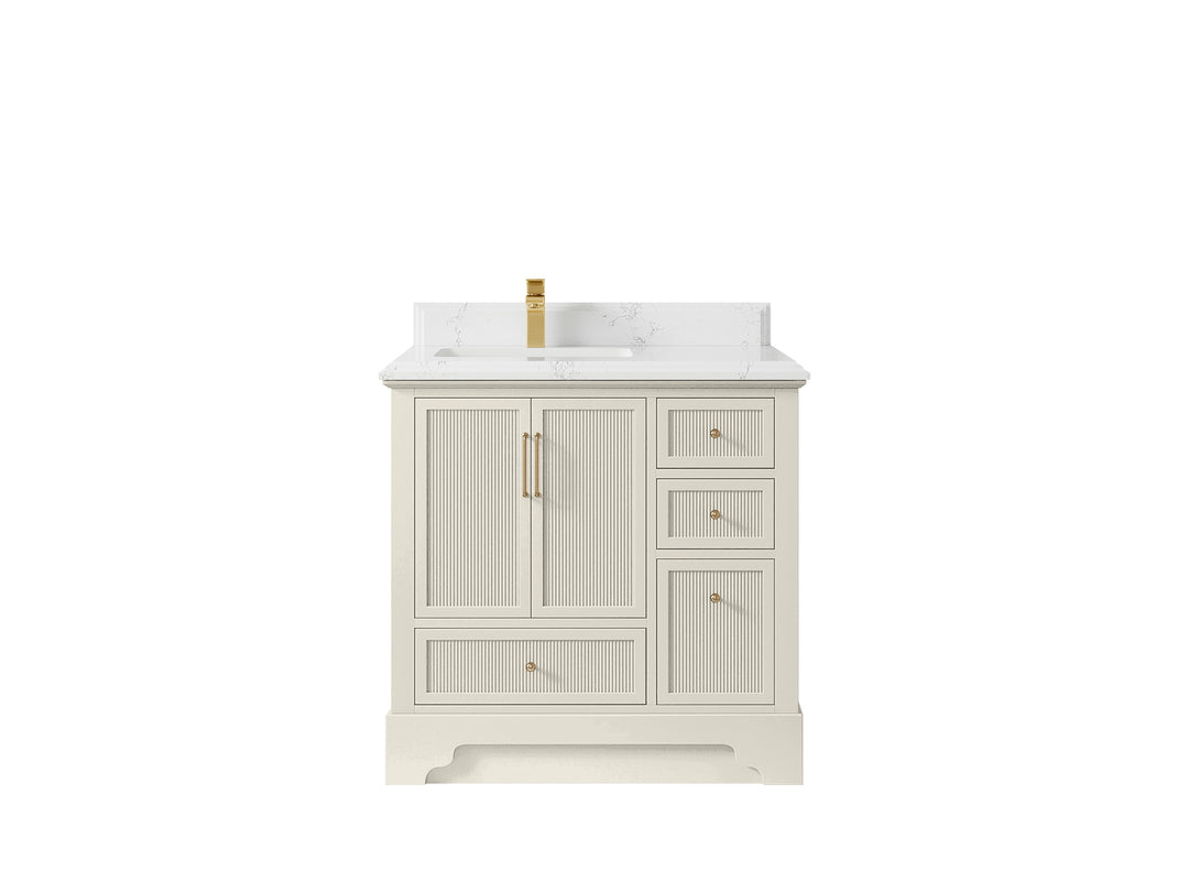 Alys 36 in. W x 22 in. D Left Offset Sink Bathroom Vanity
