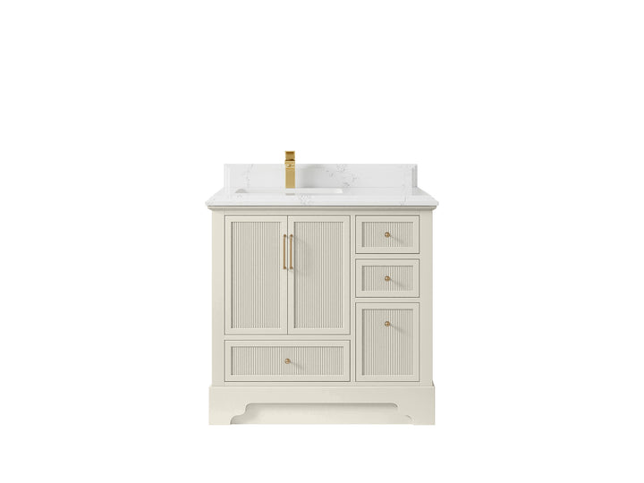 Alys 36 in. W x 22 in. D Left Offset Sink Bathroom Vanity - photo 26