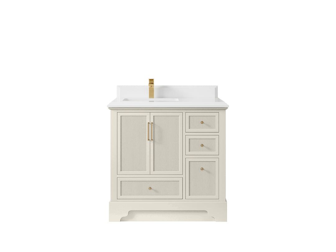 Alys 36 in. W x 22 in. D Left Offset Sink Bathroom Vanity