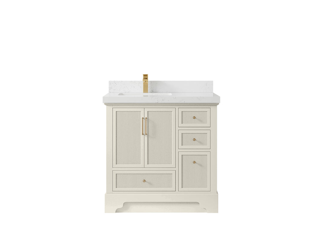 Alys 36 in. W x 22 in. D Left Offset Sink Bathroom Vanity