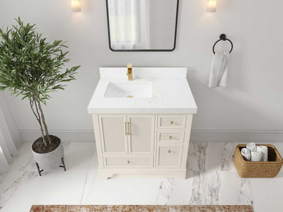 Alys 36 in. W x 22 in. D Left Offset Sink Bathroom Vanity