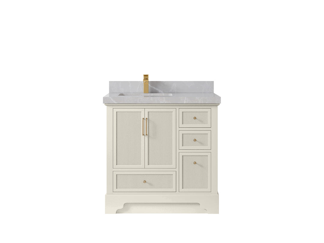 Alys 36 in. W x 22 in. D Left Offset Sink Bathroom Vanity