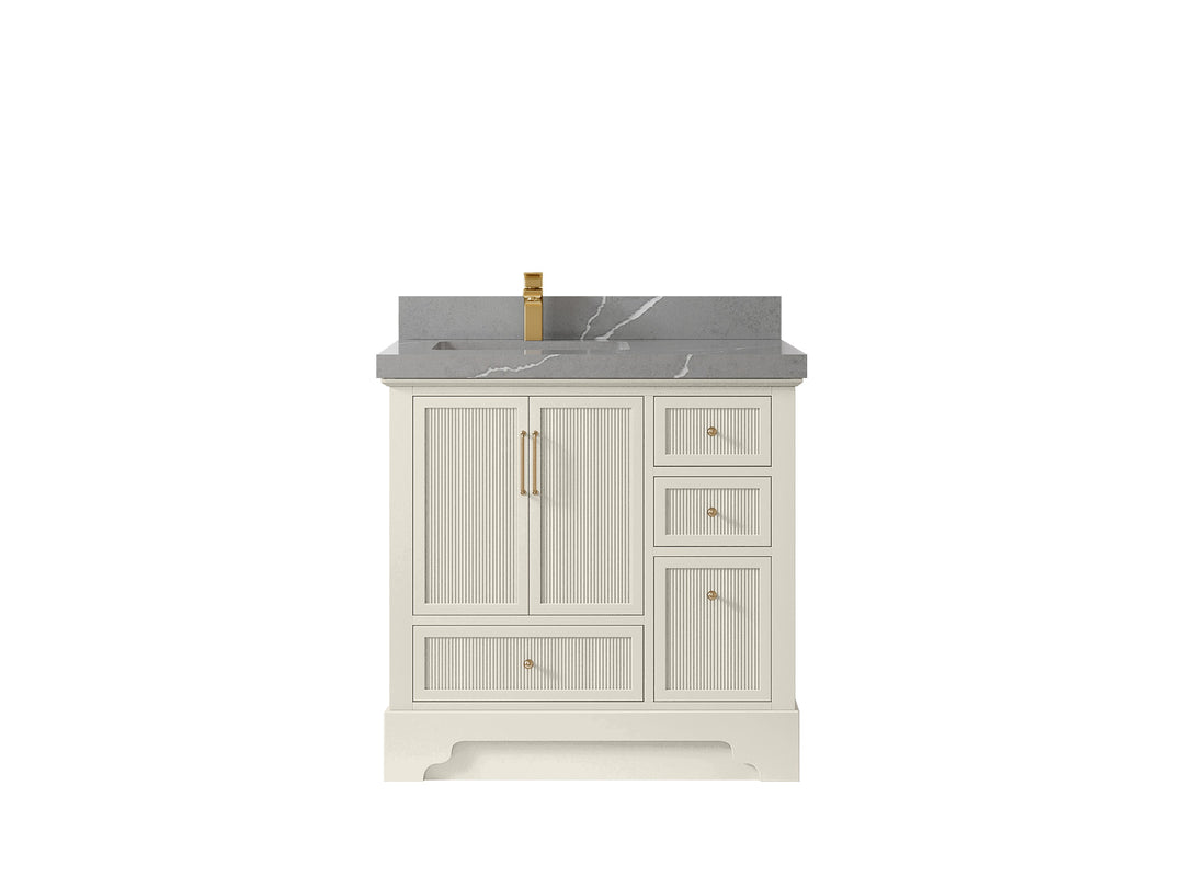 Alys 36 in. W x 22 in. D Left Offset Sink Bathroom Vanity