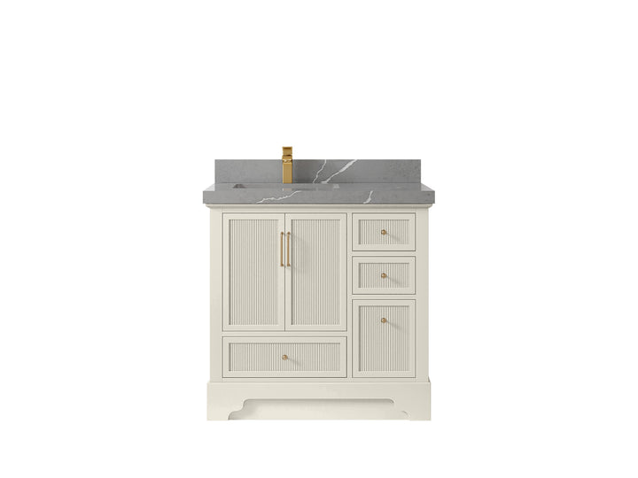 Alys 36 in. W x 22 in. D Left Offset Sink Bathroom Vanity - photo 34