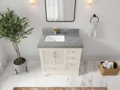 Alys 36 in. W x 22 in. D Left Offset Sink Bathroom Vanity - photo 33