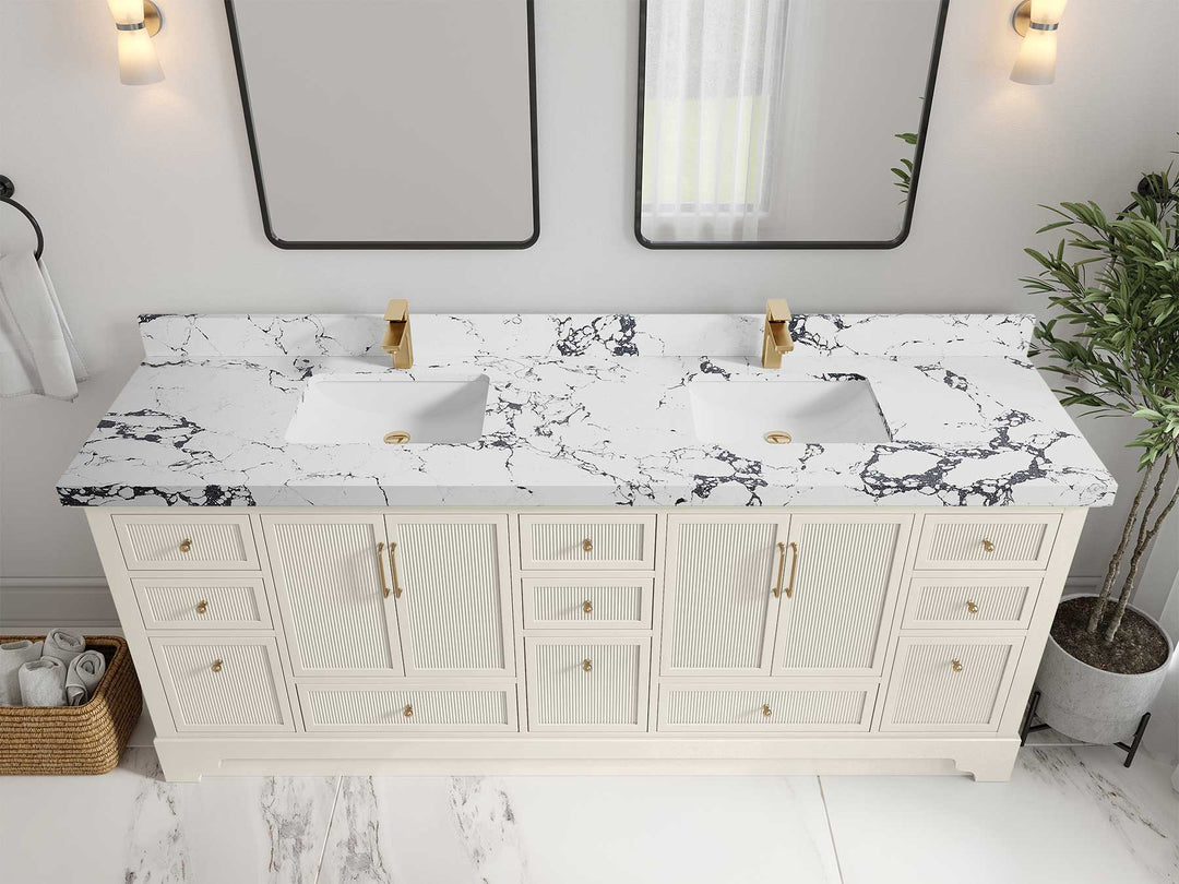Alys 84 in. W x 22 in. D Double Sink Bathroom Vanity