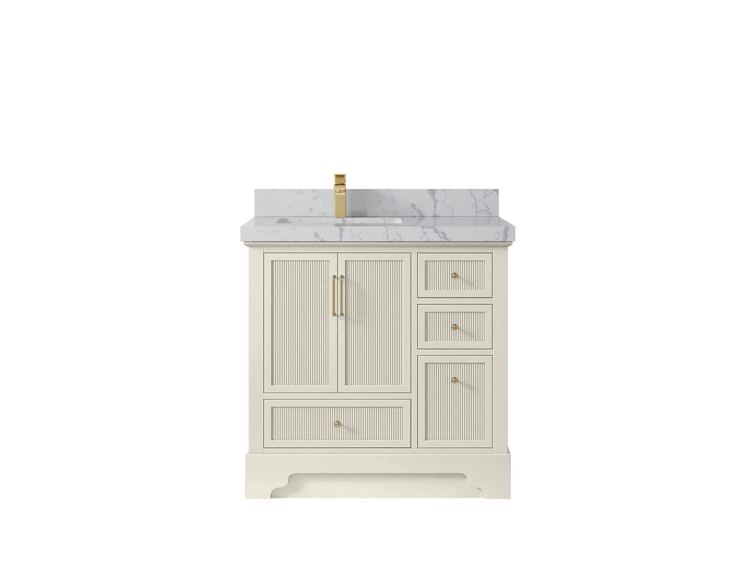 Alys 36 in. W x 22 in. D Left Offset Sink Bathroom Vanity